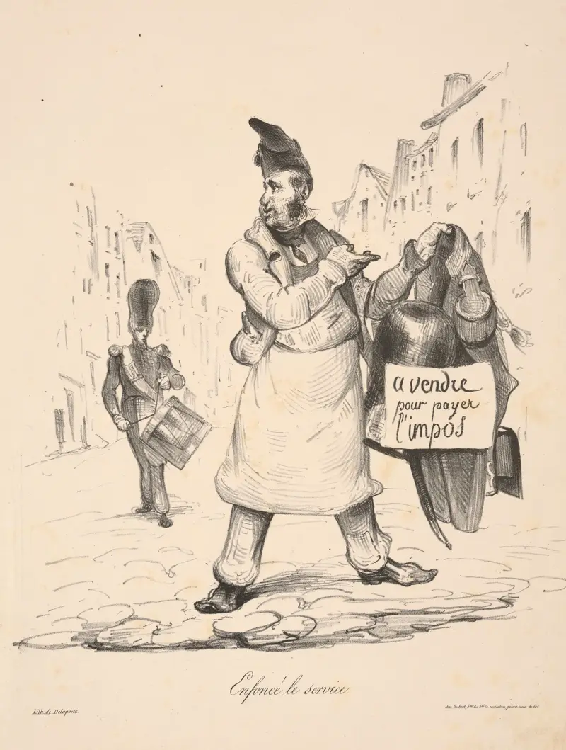 Bryter tjänstgöringen av Honoré Daumier