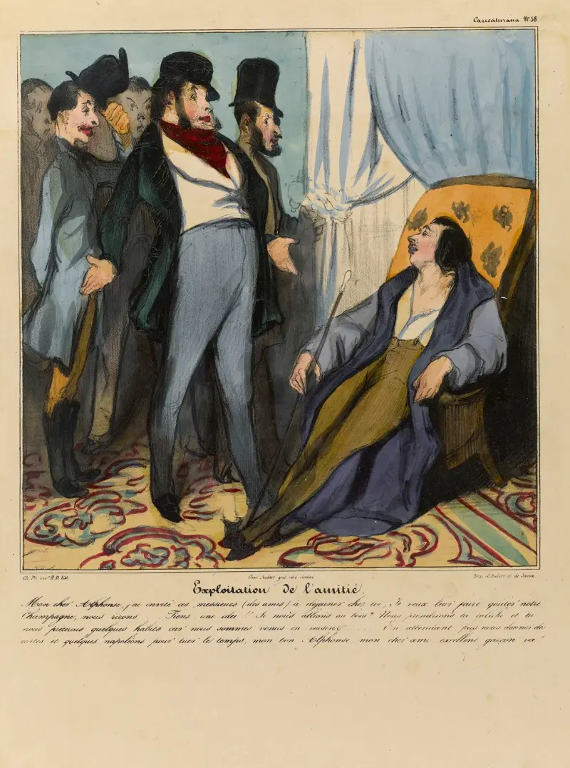 Utnyttjande av vänskap av Honoré Daumier