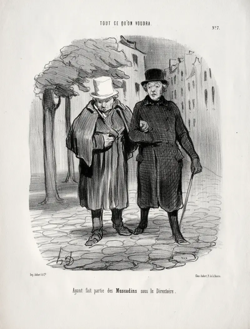 Forna sprättar under direktoriet av Honoré Daumier