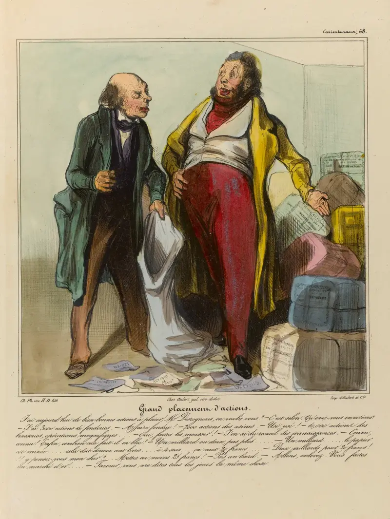 Stor placering av aktier av Honoré Daumier