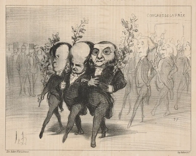 Having completed their work . . . The streets of Paris! av Honoré Daumier