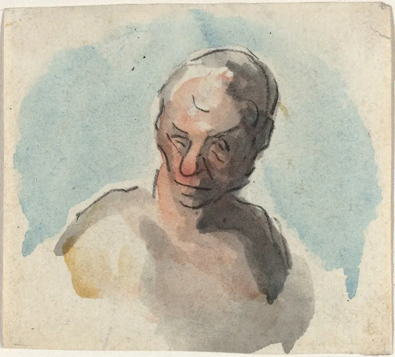 Manshuvud av Honoré Daumier