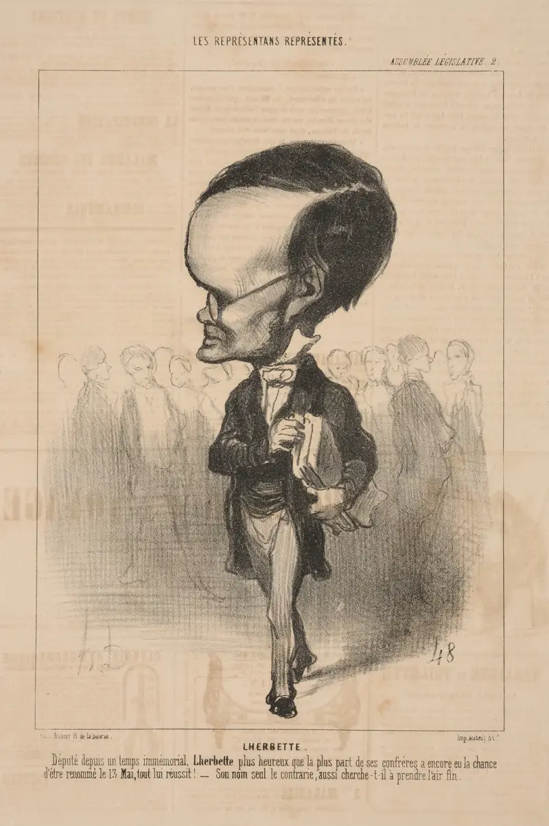 Herbette, deputy since time immemorial Herbette no more . . . Thin air av Honoré Daumier