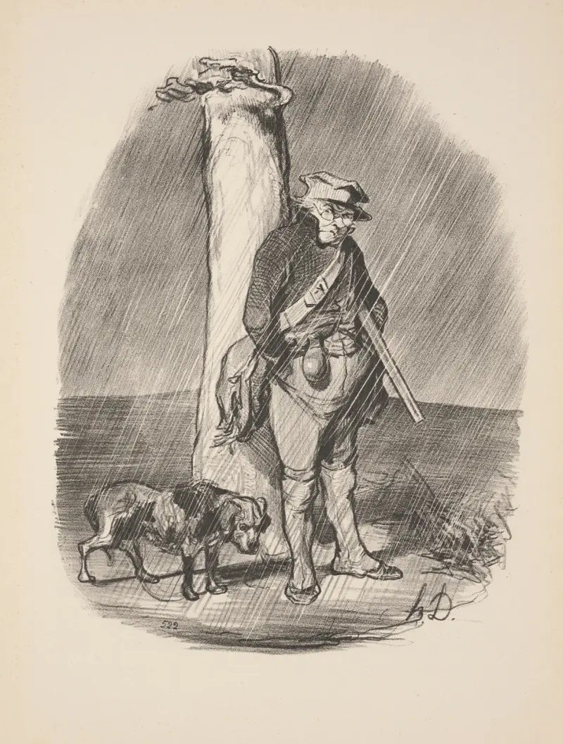 Jakt och fiske pl. 03 av Honoré Daumier