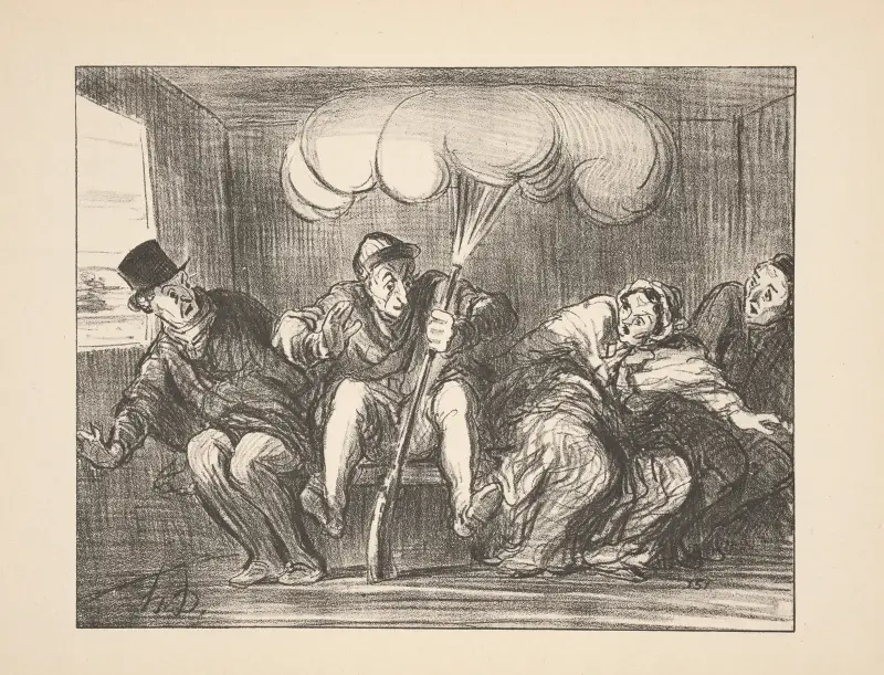 Hunting and fishing Pl.14 av Honoré Daumier