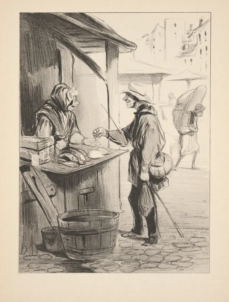 Hunting and fishing Pl.18 av Honoré Daumier