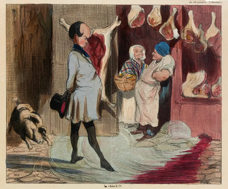 Reseintryck från en stor poet av Honoré Daumier