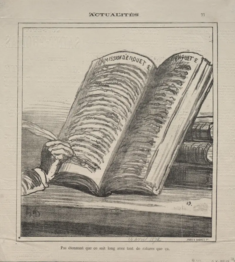 It is not surprising that it is long with so many corrections. av Honoré Daumier
