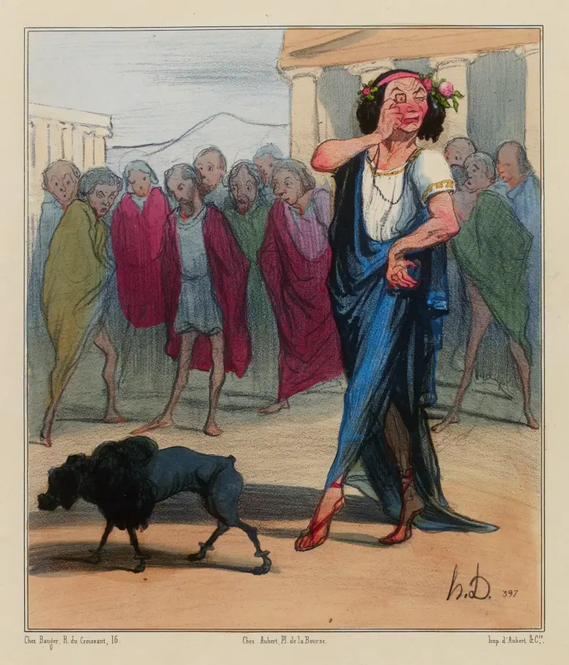 Alcibiades ungdom av Honoré Daumier