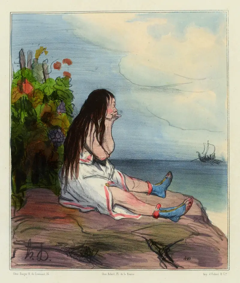 Ariadnes övergivenhet av Honoré Daumier
