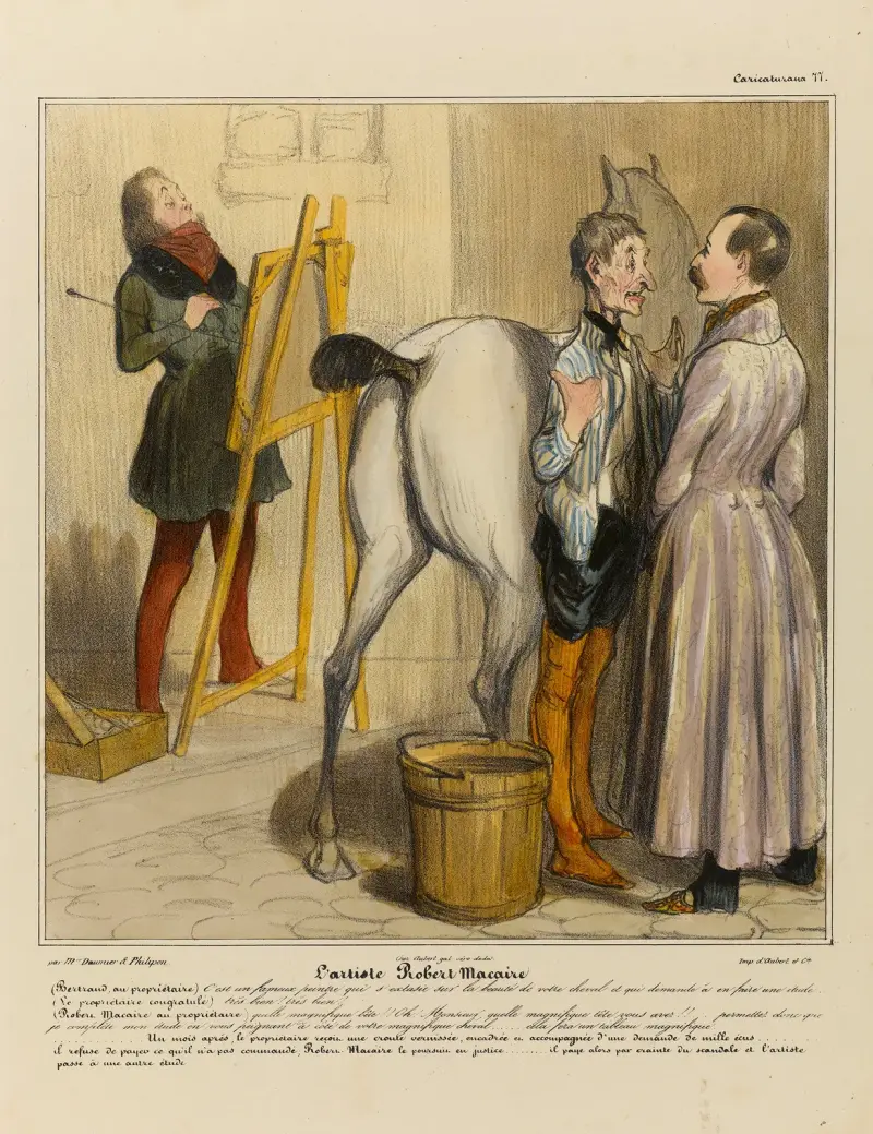 Konstnären Robert Macaire av Honoré Daumier