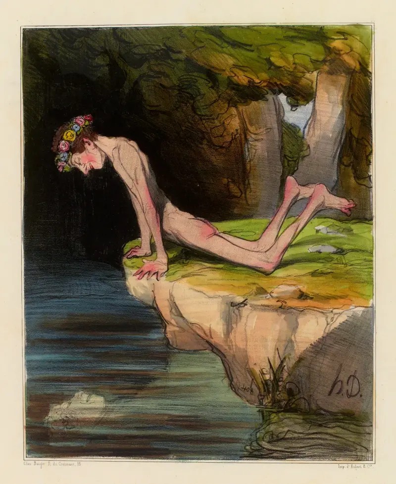 Piękny Narcyz, Honoré Daumier