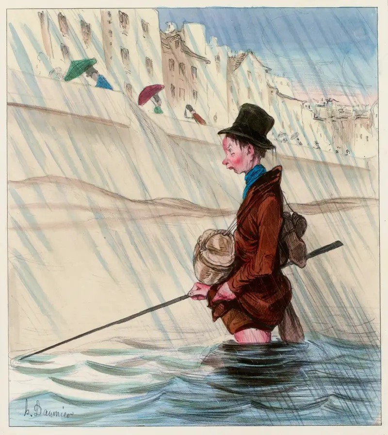 Kungsfiskaren (vid Seinen) av Honoré Daumier