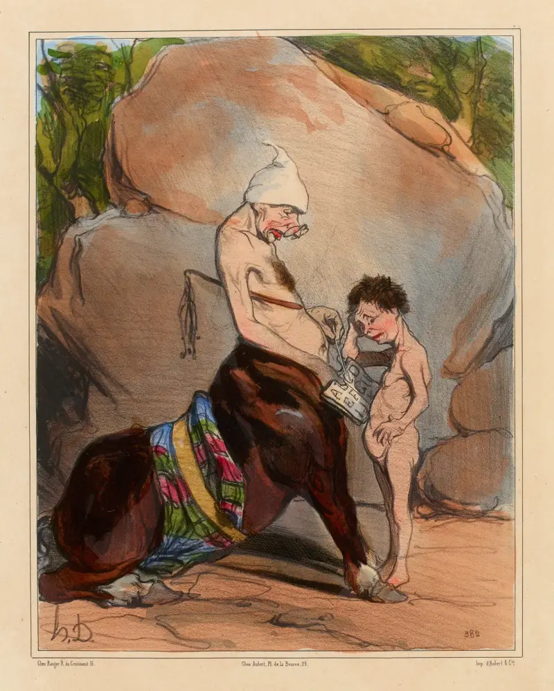 Výchova Achilleova, Honoré Daumier