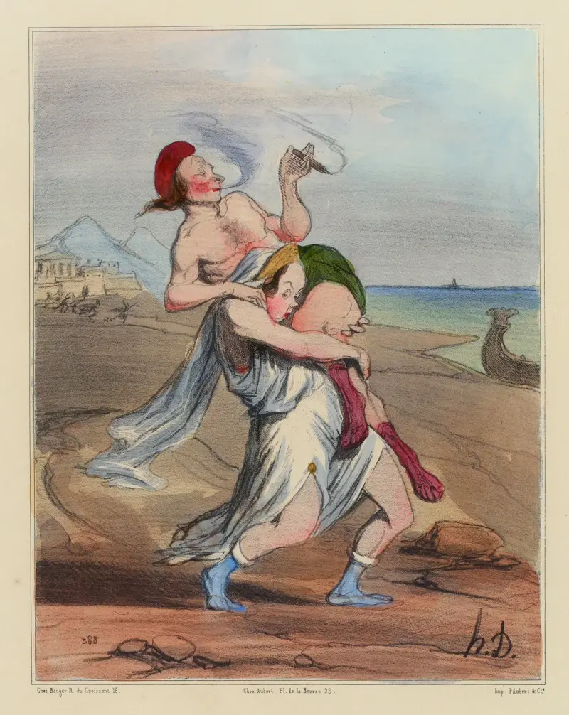 Bortförandet av Helena av Honoré Daumier