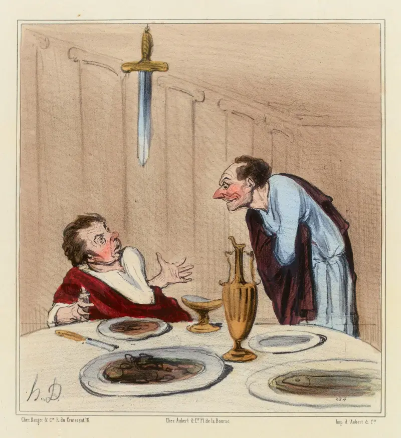 Damoklessvärdet av Honoré Daumier