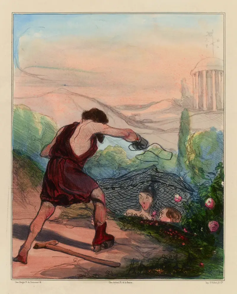 Vulkans Netze von Honoré Daumier