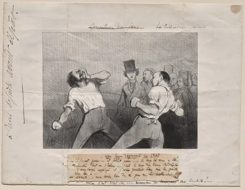 Lektion i förståelse 1843 av Honoré Daumier
