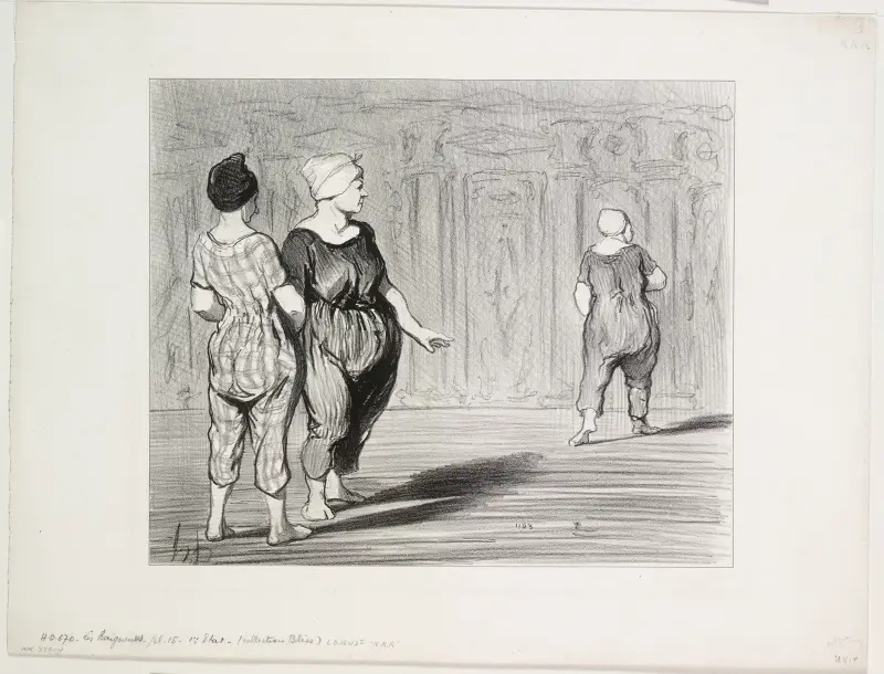 Madame Coquardeau har då minsann fortfarande en vacker figur!… av Honoré Daumier