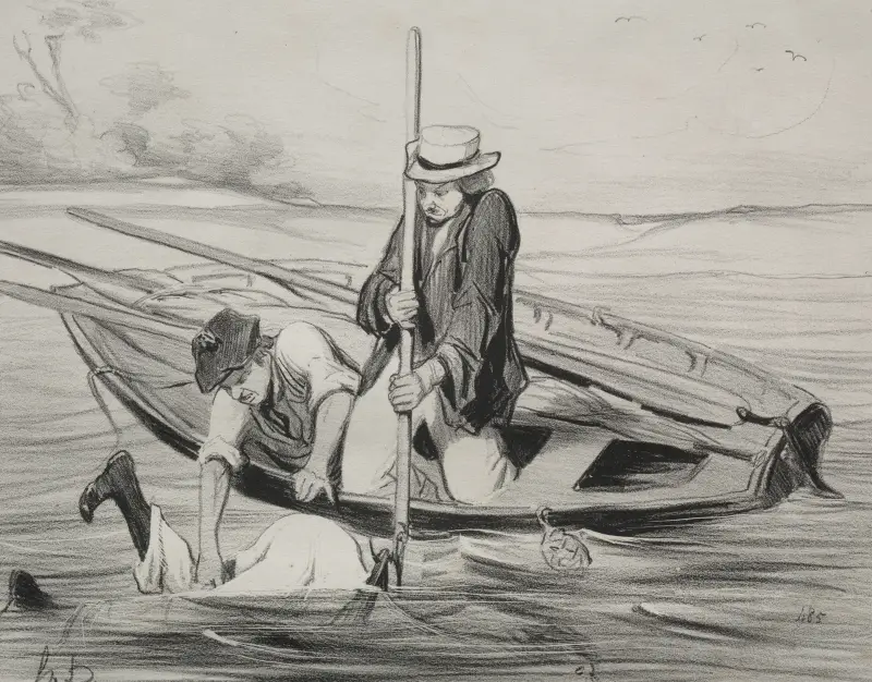 Man Overboard av Honoré Daumier