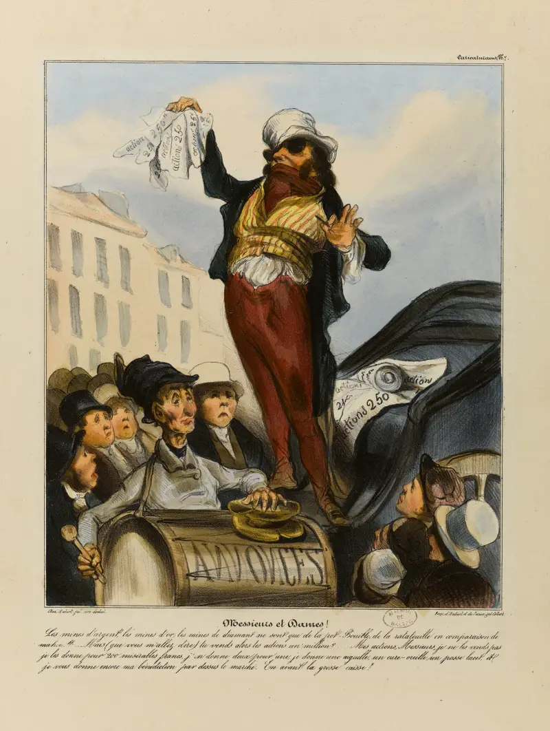 Messieurs et Dames Les mines d’argent, les mines d’or, les mines de diamant ne sont que de la pot-bouille, de la ratat av Honoré Daumier