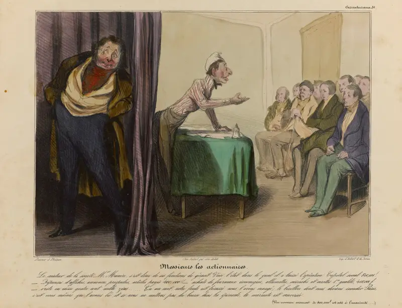 Messieurs les actionnaires av Honoré Daumier