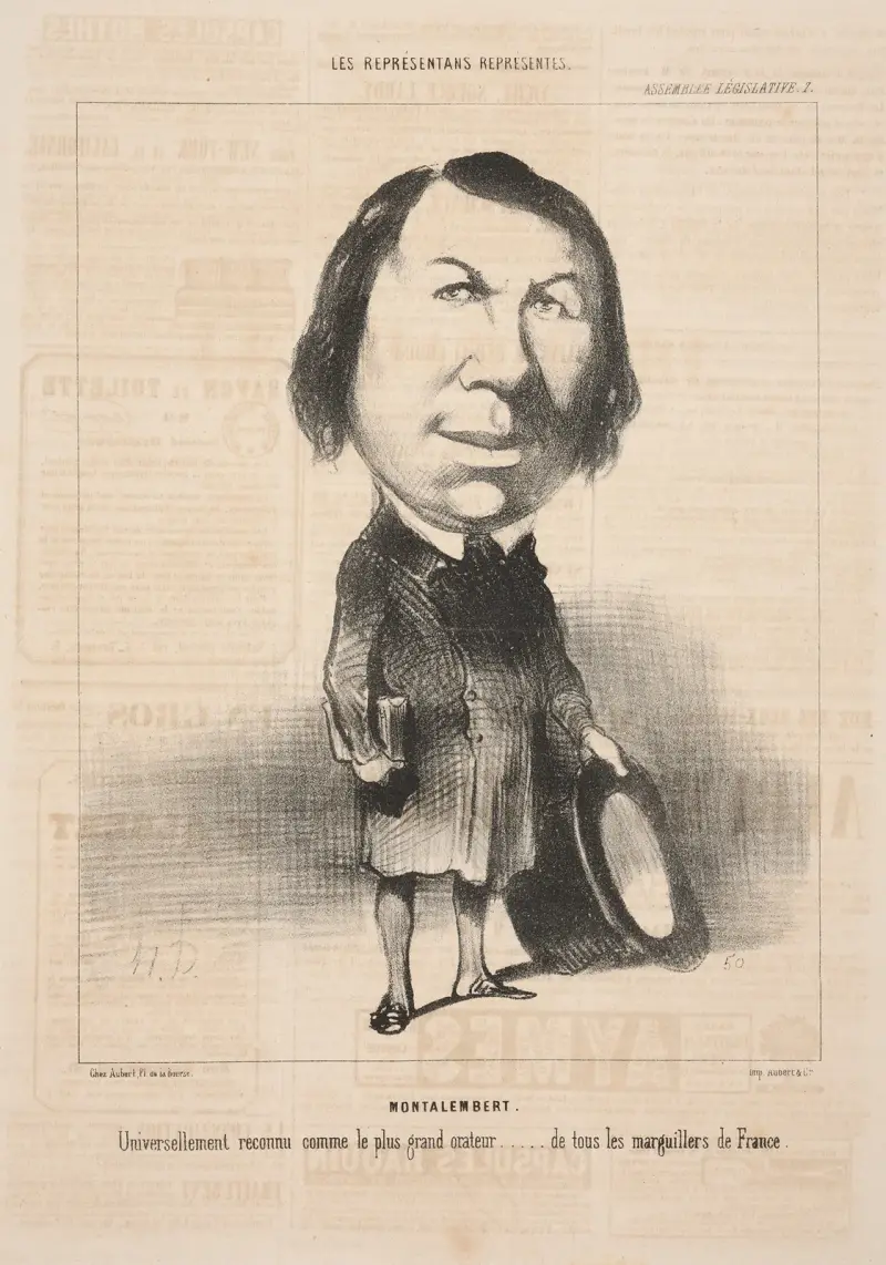Montalembert, allgemein anerkannt als der größte Redner . . . Von allen Kirchwarten Frankreichs von Honoré Daumier