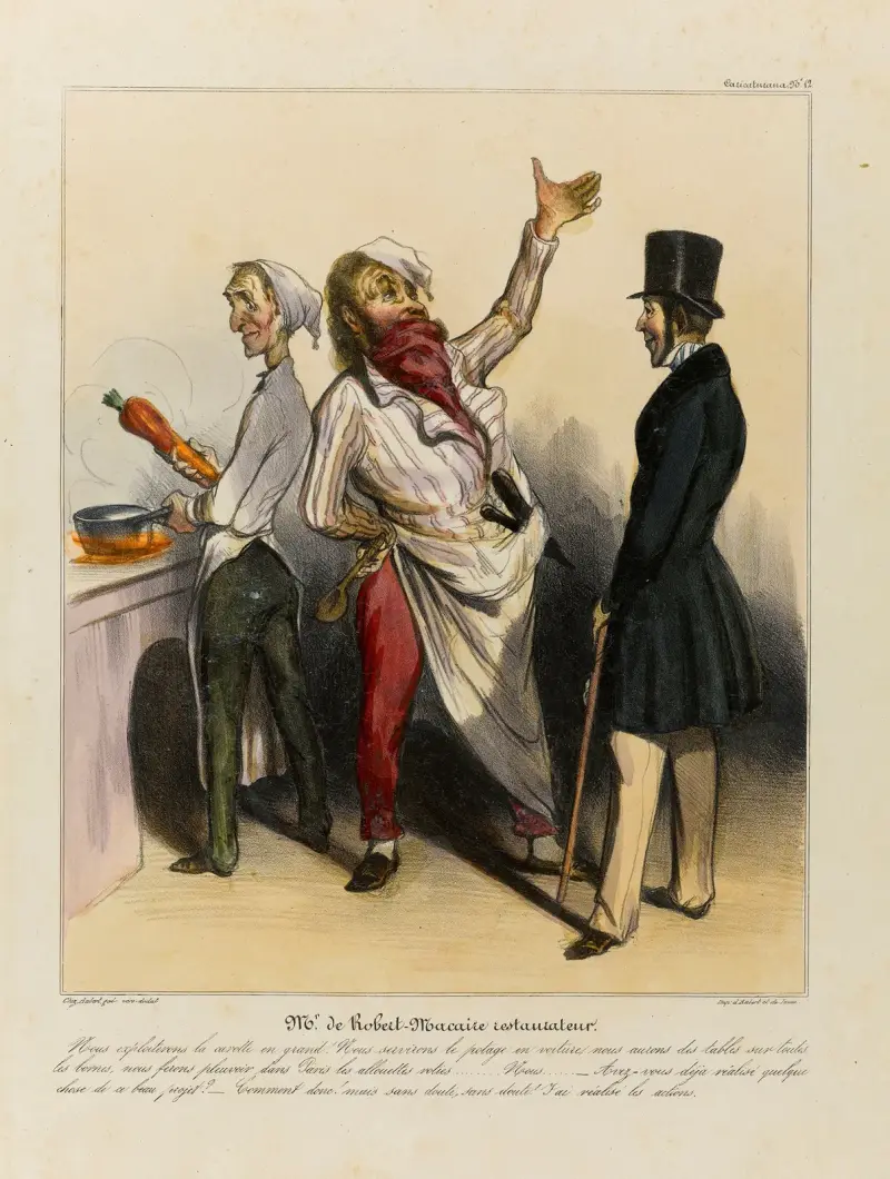 Mr de Robert-Macaire restaurateur av Honoré Daumier