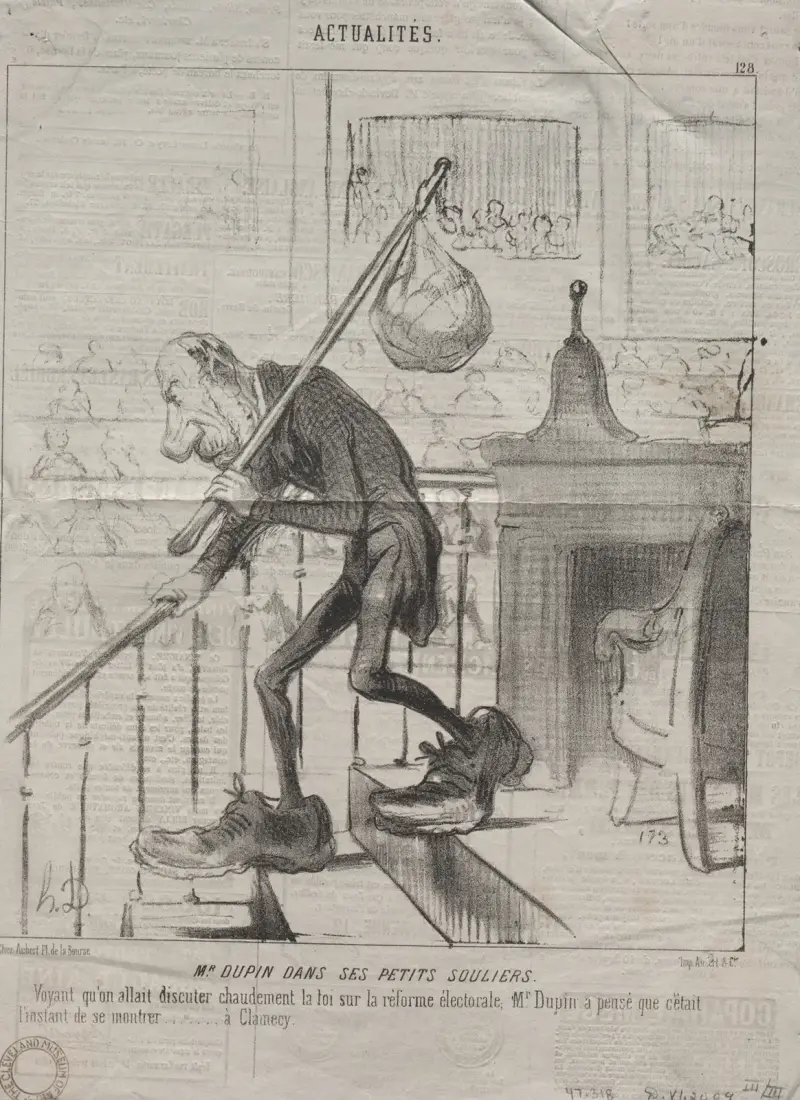 Mr. Dupin in His Little Shoes av Honoré Daumier