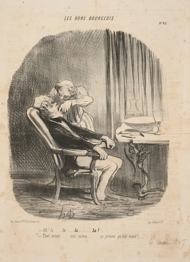 Åh! Det... Det... Det... Det! Bra... Bättre... Det bevisar att det kommer! av Honoré Daumier