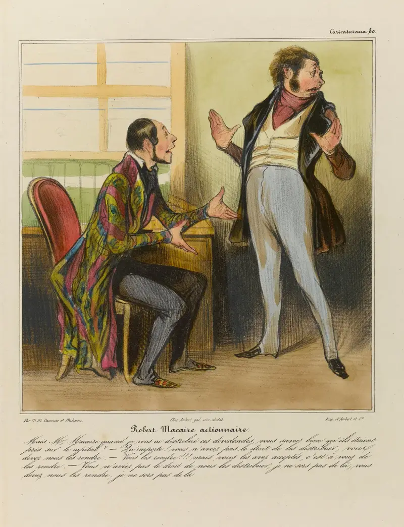 Robert Macaire actionnaire av Honoré Daumier