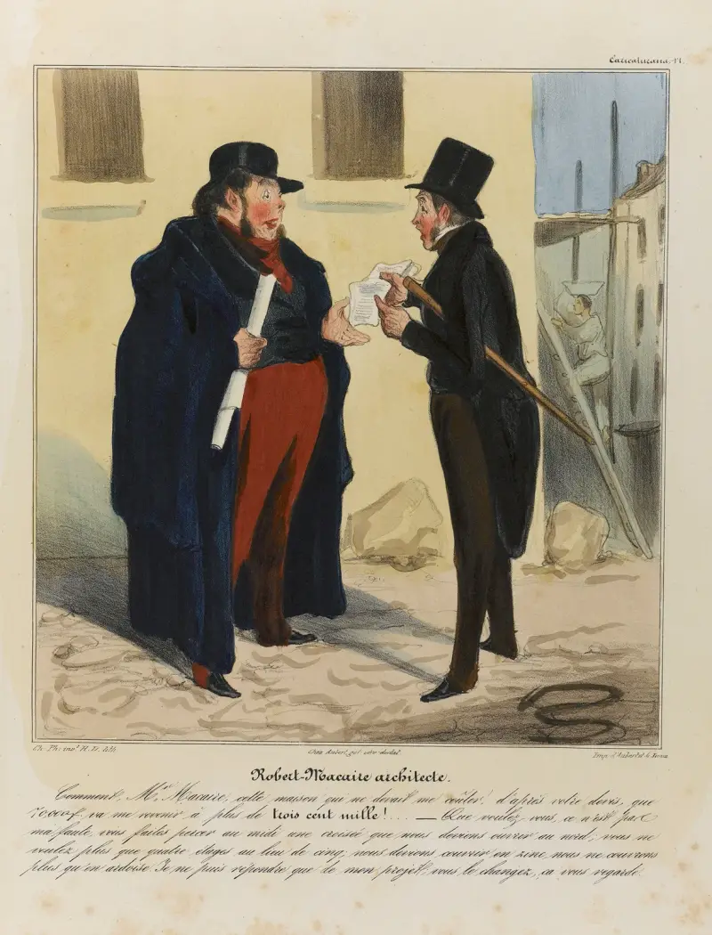 Robert Macaire arkitekt av Honoré Daumier