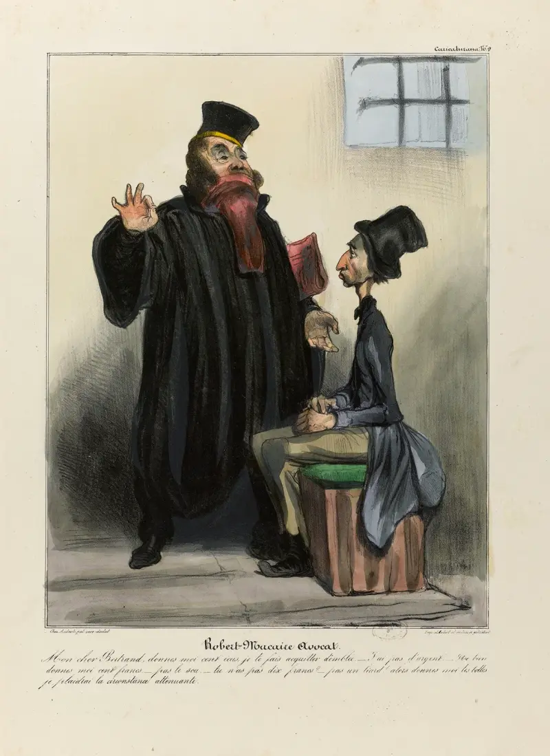 Robert Macaire avocat av Honoré Daumier