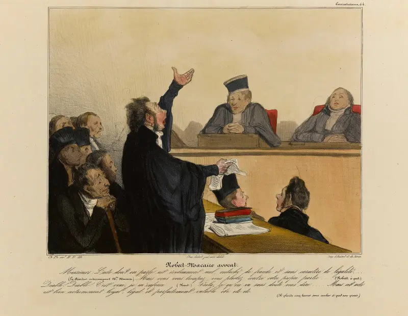Robert Macaire avocat. von Honoré Daumier
