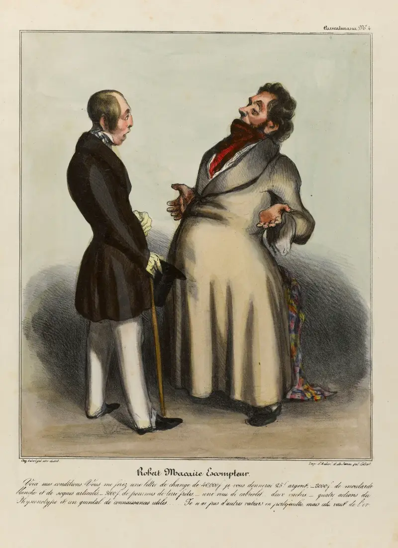 Robert Macaire escompteur av Honoré Daumier