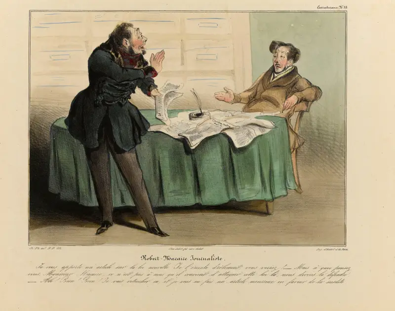 Robert Macaire journaliste av Honoré Daumier