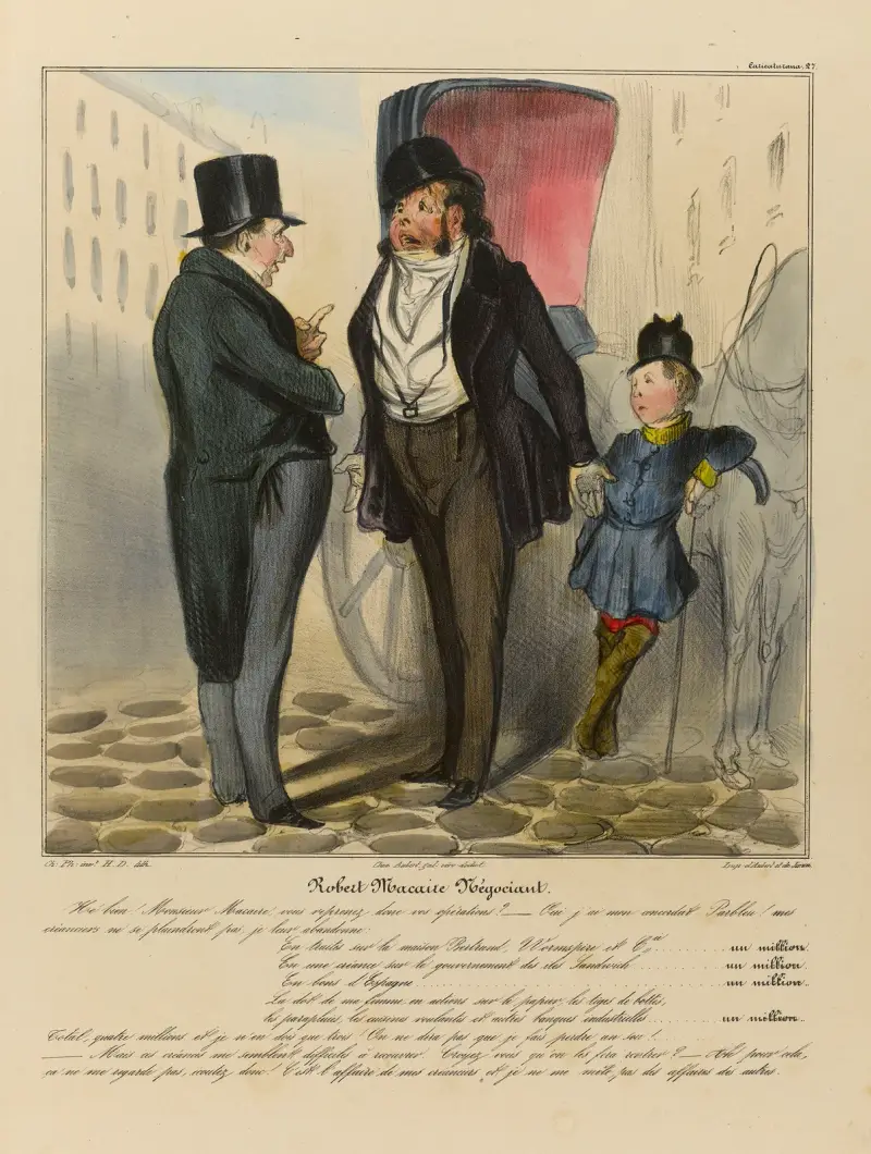 Robert Macaire négociant av Honoré Daumier