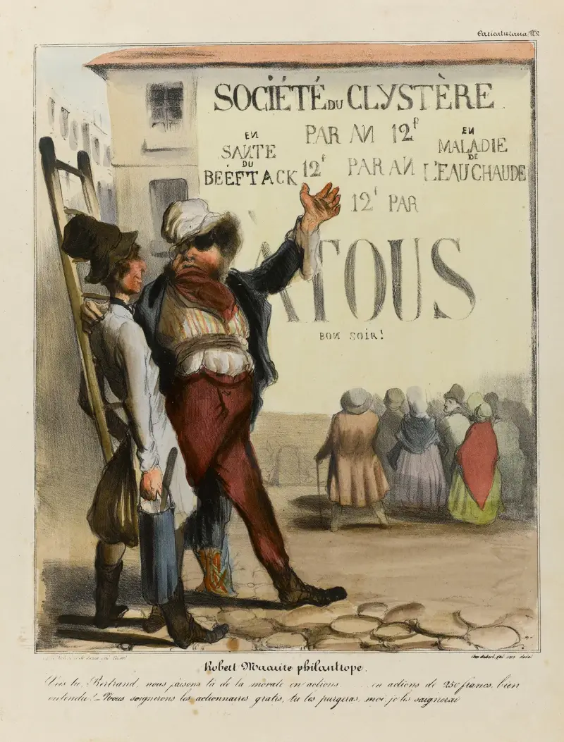 Robert Macaire filantrop av Honoré Daumier