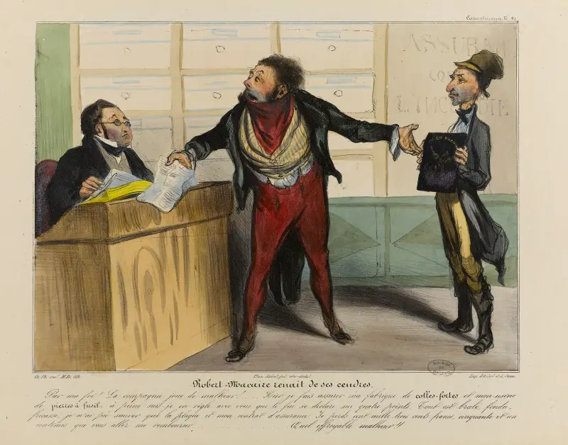 Robert Macaire pånyttfödd ur sin aska av Honoré Daumier