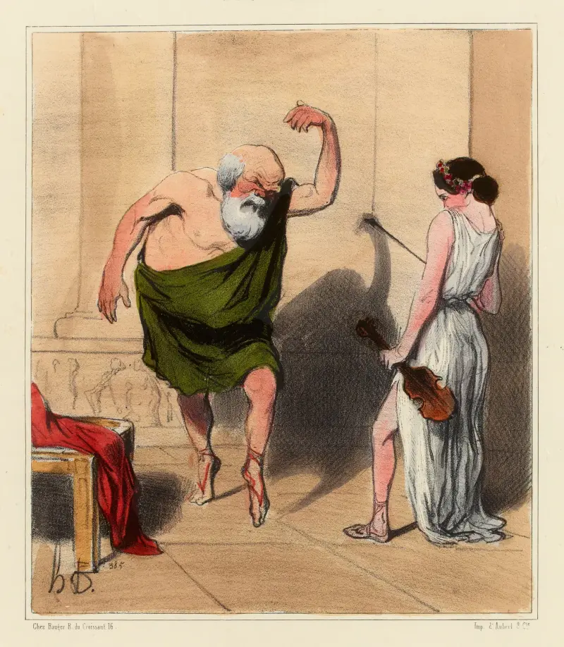 Sokrates bei Aspasia von Honoré Daumier