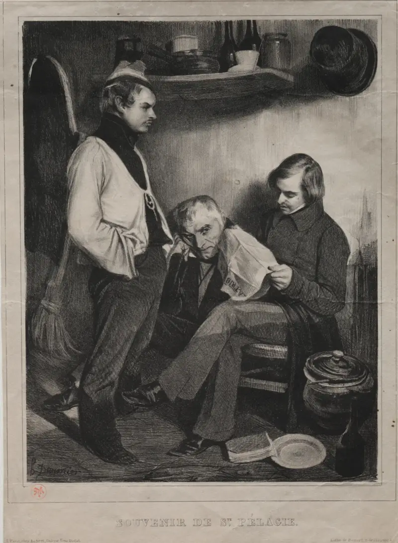 Souvenir från fängelset Sainte-Pélagie av Honoré Daumier
