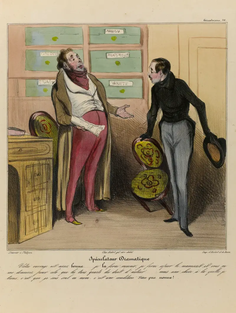 Dramatisk spekulant av Honoré Daumier