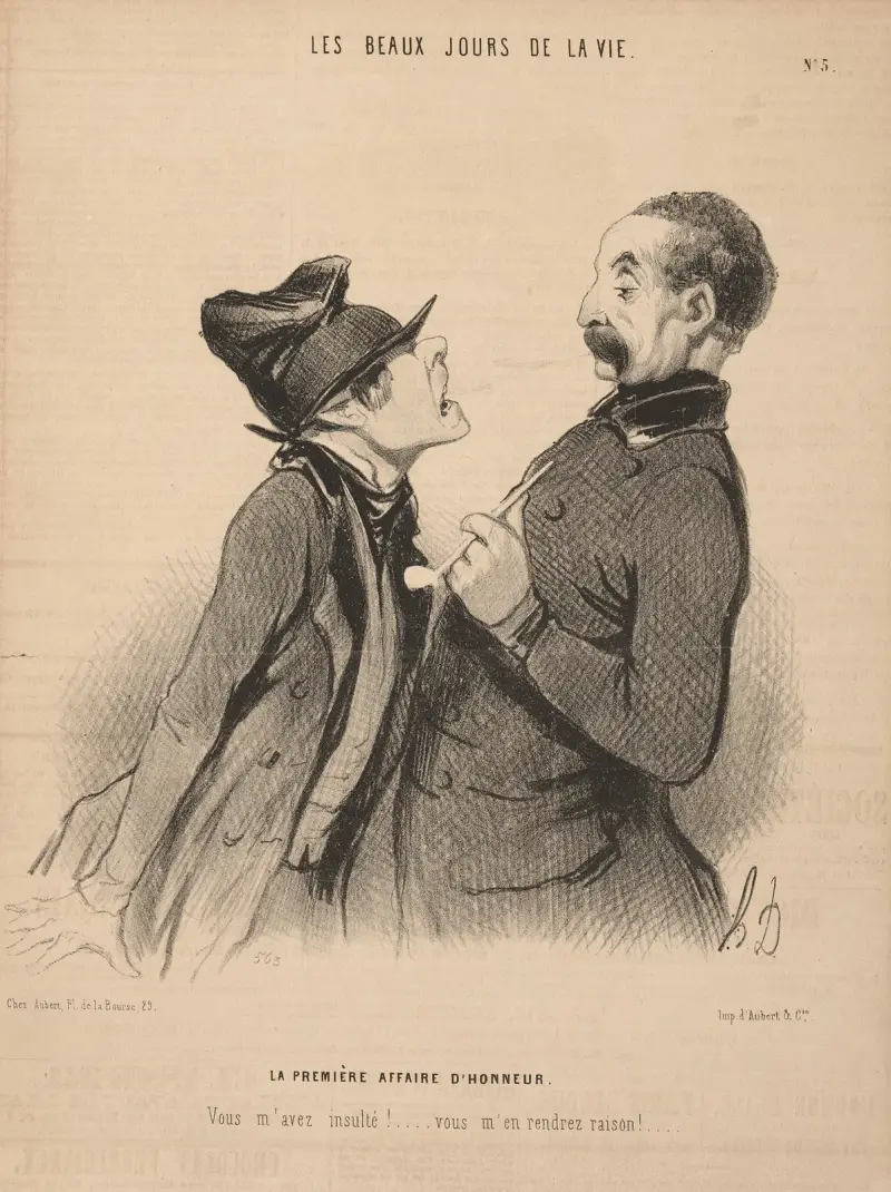 The First Case of Honor 1844. av Honoré Daumier