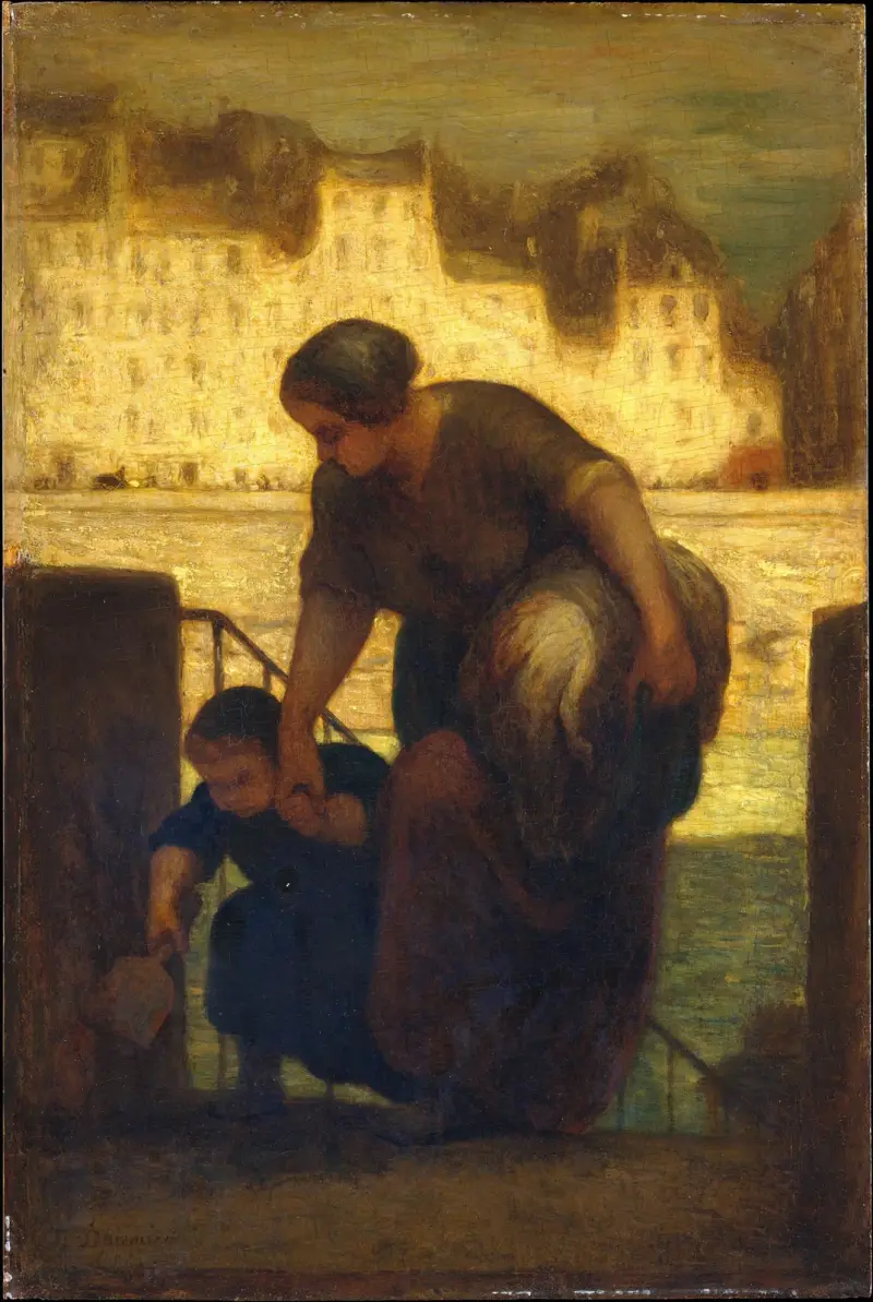 Tvätterskan av Honoré Daumier