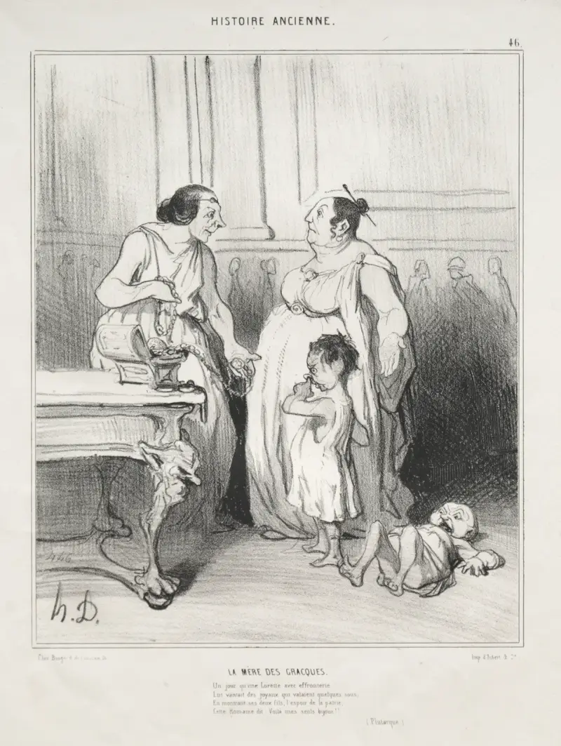 Matka Grakchów, 1842, Honoré Daumier