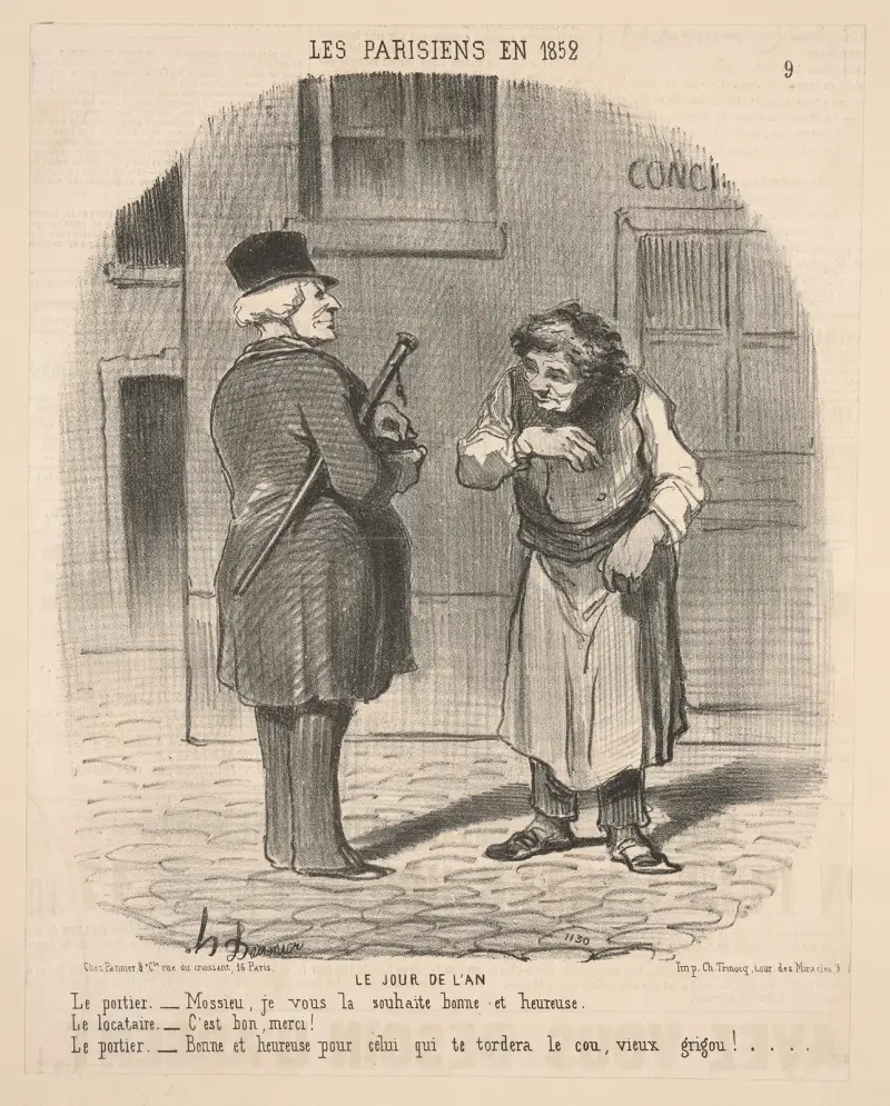 The New Year, Honoré Daumier
