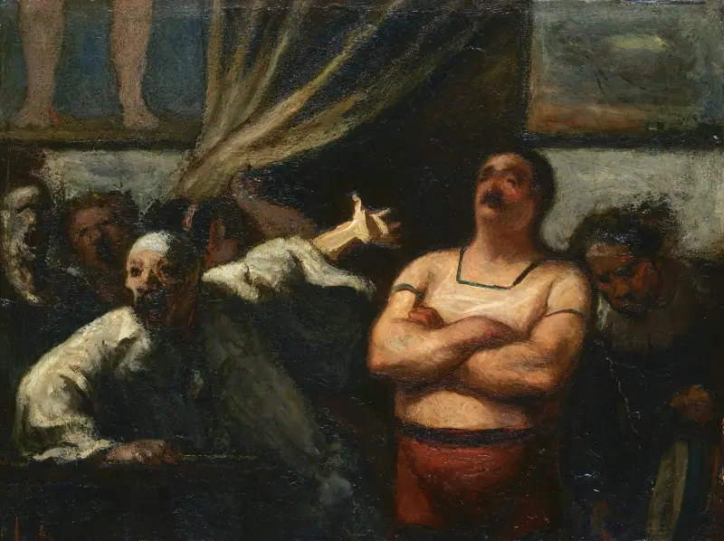 Den starke mannen av Honoré Daumier