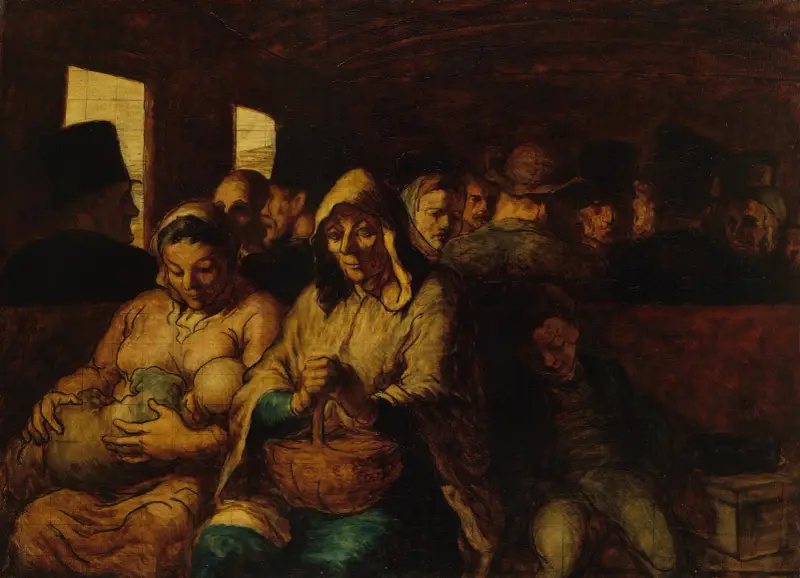 Tredjeklassvagnen av Honoré Daumier