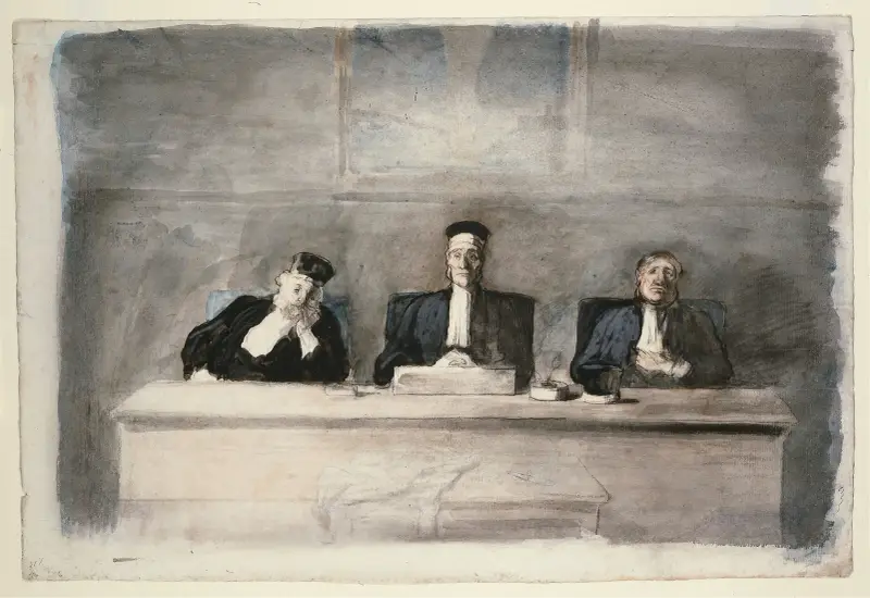 De tre domarna av Honoré Daumier