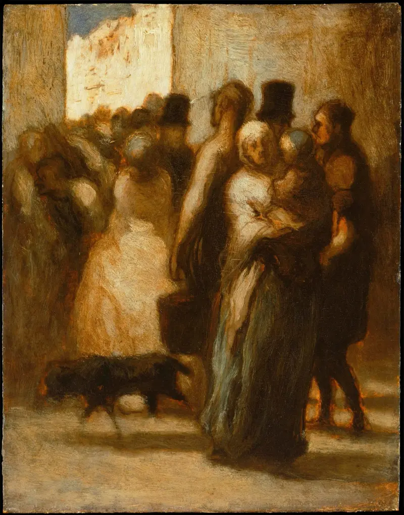 Ut på gatan av Honoré Daumier
